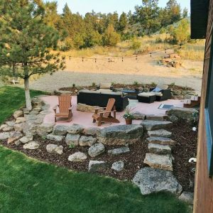 Mossy Fieldstone Boulders